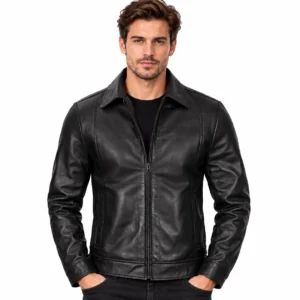 Reeves Black Harrington Leather Jacket